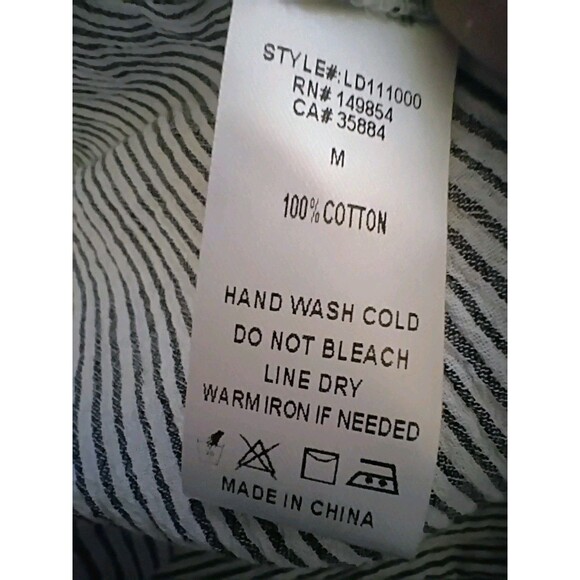 Sage The Label Women's Size M Pinstripe Off-Shoulder Blouse Shrug‎ Top - Picture 5 of 5